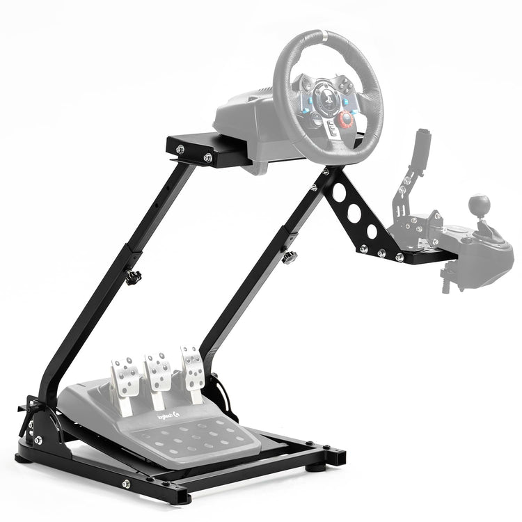 Anman G25 Racing Steering Wheel Cockpit Pro Gear Shifter Mount Fit for Logitech G27 G29,Fanatec,Thrustmaster T150 T150 pro,Adjustable Height & Angle,Racing Simulator Cockpit Foldable,No Pedal and Steering Wheel