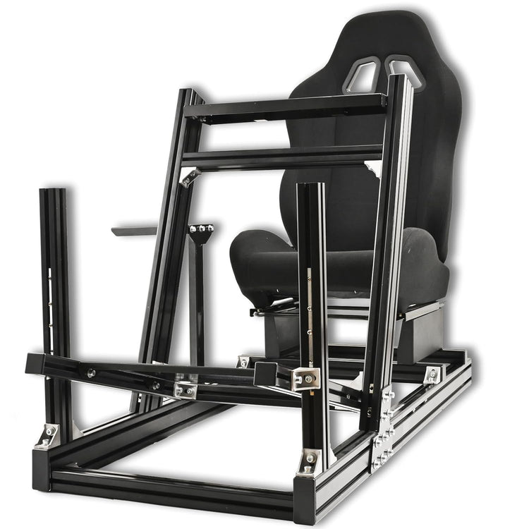 Anman Rock-Firm Racing Simulator Cockpit with Black Seat