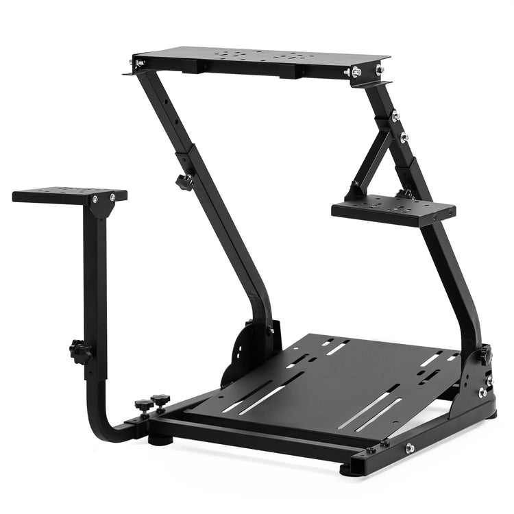 Anman racing simulator cockpit Steering Wheel Stand with Double Gear Shifter Mount Fits Logitech G25 G27 G29 G920 G923,Foldable Gaming Cockpit Stand Support PC XBOX,without Pedal and Steering Wheel