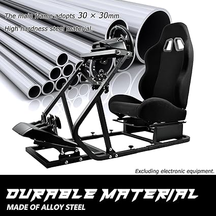 Anman Racing/Driving Simulator Cockpit with Black Seat Fit for Logitech/Thrustmaster G29,G920,G923,T300,T300RS,TMX,T150 Full Upgrade Steering Wheel&Pedal&Gear Shift Lever Not Inclued