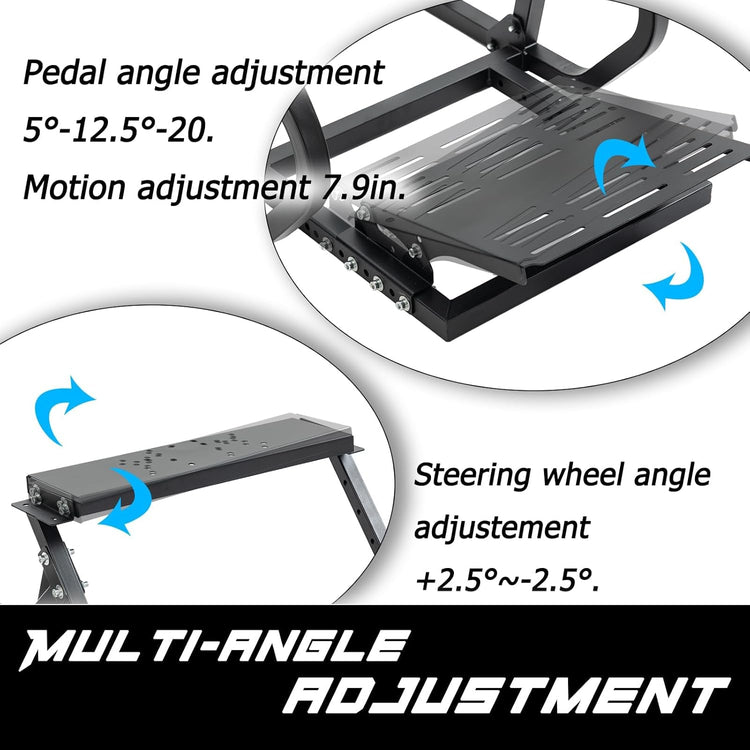Anman Light Series Sim Racing Simulator Cockpit Frame Fit for Logitech/Thrustmaster G29 G923 G920 T-GT T248X T80,Steering Wheel Mount Driving Simulator, Not Include Electronics