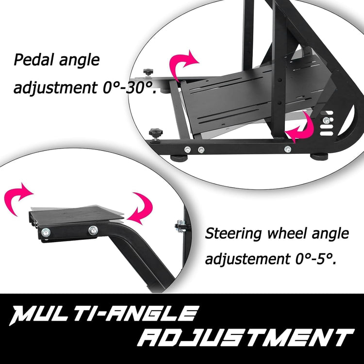 Anman G25 Pro TV VR Sim Racing Simulator Cockpit Black Seat with Visualizer Monitor Stand Fit for Logitech/Thrustmaster/Fanatec G25 G27 G29 G920 G923 T300RS TX,Excluding Electronic Devices