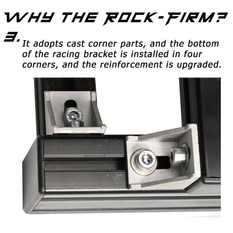 Anman Rock-Firm Racing Simulator Cockpit with Black Seat