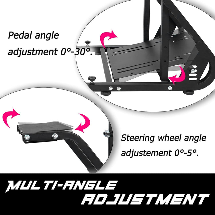 Anman G920 Game Racing Sim Simulator Cockpit with Monitor Stand Fit For Logitech/Thrustmaster/Fantec G27 G29 T300RS TX T3PA TGT,with Red seat- TV Mount, Not Included Wheel Shifter Pedal