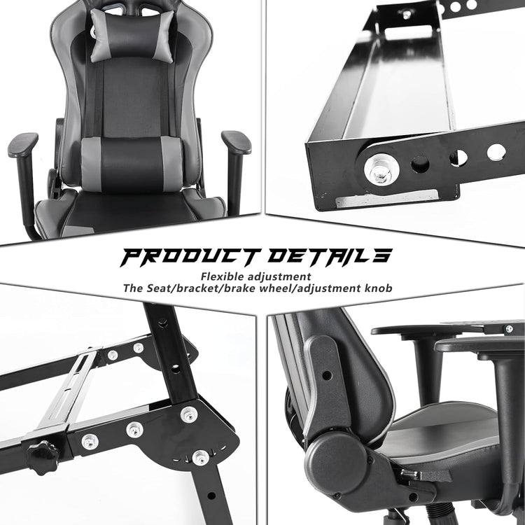 Anman X56 Flight Simulator Cockpit with Pedal Support, Joystick and Hotas Chair Mount Fit for Thrustmaster A10C Hotas Warthog/Logitech X52, Multifunctional Game Chair (Electronics Not Included)