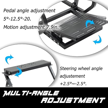Anman Racing/Driving Simulator Cockpit with Black Seat Fit for Logitech/Thrustmaster G29,G920,G923,T300,T300RS,TMX,T150 Full Upgrade Steering Wheel&Pedal&Gear Shift Lever Not Inclued