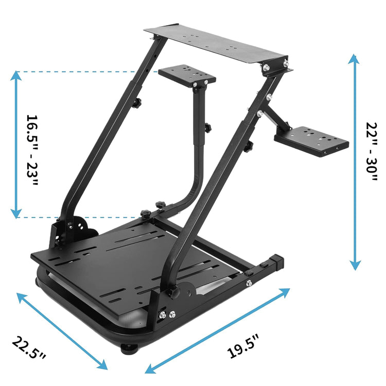 Anman racing simulator cockpit Steering Wheel Stand with Double Gear Shifter Mount Fits Logitech G25 G27 G29 G920 G923,Foldable Gaming Cockpit Stand Support PC XBOX,without Pedal and Steering Wheel
