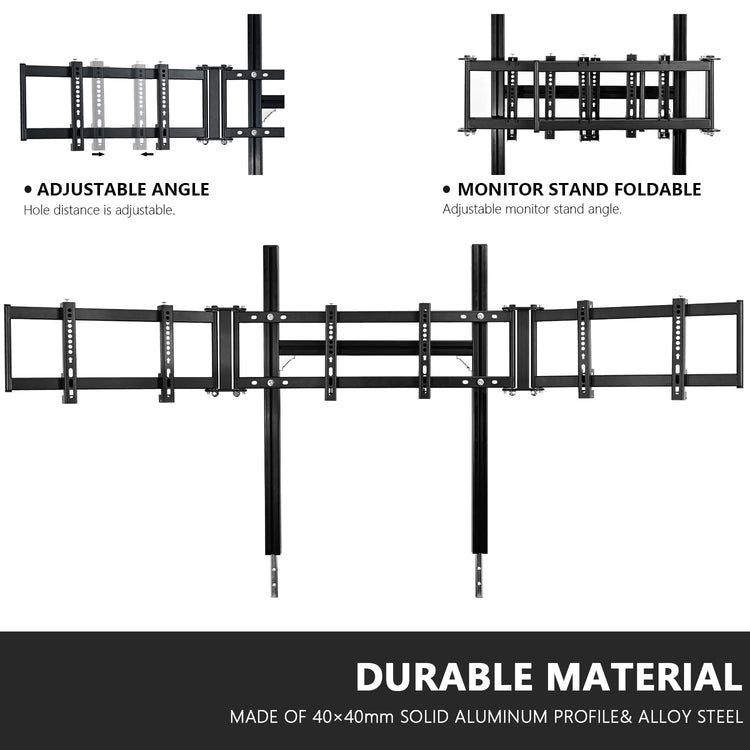Anman Racing Simulator Cockpit Monitor Stand Fit for Logitech/Thrustmaster/Fanatec G29/G923/T248 Only Suitable Aluminum Racing Cockpit Without Wheel,Pedal