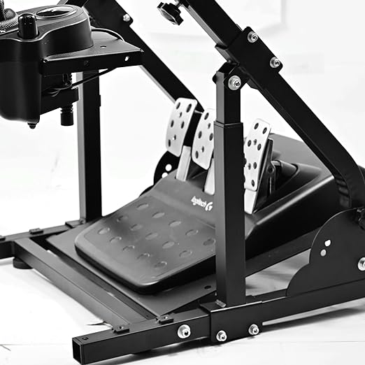 Anman Stability Racing Wheel Stand fit for Logitech/Thrustmaster/PC/Fanatec G27,G29,G920,G923,T150,T248,T300,TMX,Upgrade Steering Shifter Mount Cockpit,Wheel Shifter Pedals NOT Included