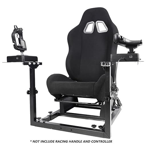 Anman Racing Flight Cockpit with Seat Gaming Steering Wheel Stand Fits for Logitech G920 G29 G923/Thrustmaster T300RS T150S TX Fanatec PC PS4 Xbox One,Without Wheel, Pedal, Handbrake