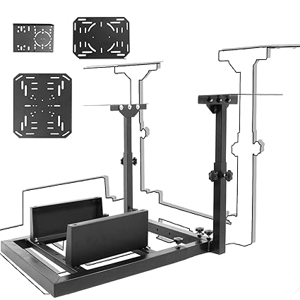 Anman Connecting Seat Racing Simulator Stand Double Shifters Fits for Logitech G920 G29 G923/Thrustmaster T300RS T150S TX Fanatec PC PS4 Xbox One,Without Steering Wheel, Pedal, Handbrake,Seat