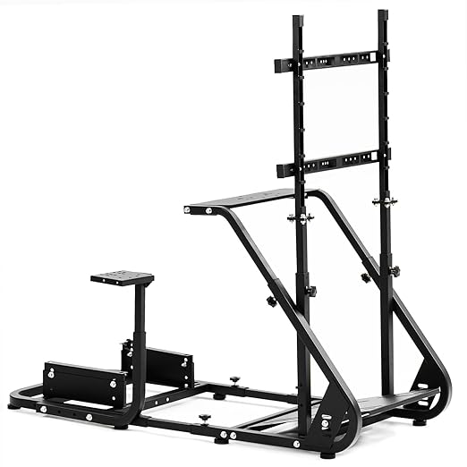 Anman Gaming Simulator Cockpit with Monitor Stand, Not included Wheel Shifter Pedal Seat