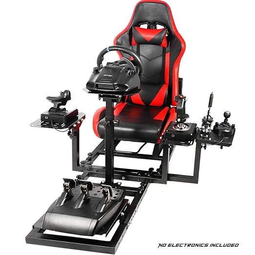 Anman Adjustable Flight Sim Simulator Cockpit Seat Fits for Logitech/Thrustmaster G923,G29,G920,G PRO,T150,T248,T300,Not Included Wheel,Pedal,Throttle,Joystick