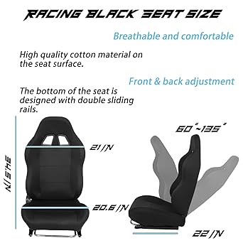 Anman Rock-Firm Game Racing Simulator Cockpit with Esports Black Seat Steering Wheel Frame Monitor Stand Fits for Logitech Thrustmaster Fanatec Xbox G29 I G920 I G923,T300RS TX,PC,HOTAS Warthog