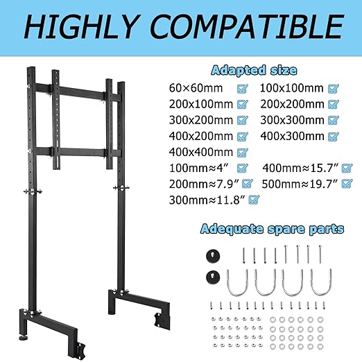 Anman Racing Pro Visualizer Display Stand,Supports 24 to 55 inch Screen Racing Monitor Mount Stand, fit for Round Tube Racing Simulator Cockpit