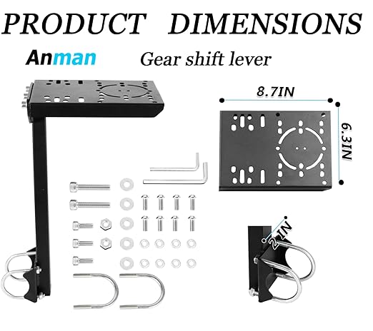 Anman Firm Racing Simulator Cockpit with Red Seat fit for LogitechIThrustmaster G25 G27 G29 G920 G923 T300RS TX,Full Motion Driving Wheel Stand Equipped with Display Stand Shifter Pedals NOT Included