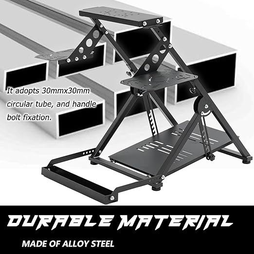 Anman Foldable Flight Simulation Cockpit 3.0 with Fixed Slot Fit for Logitech,Thrustmaster HOTAS Warthog,Fanatec,Electronics Adjustable Fight Sim Mount Pedals, Steering Wheel Not Included