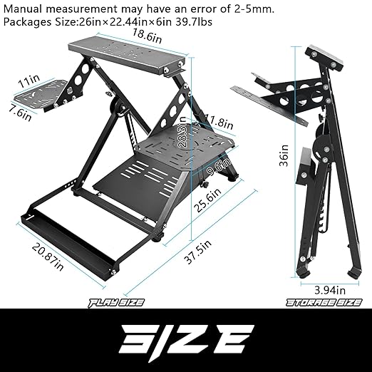 Anman Foldable Flight Simulation Cockpit 3.0 with Fixed Slot Fit for Logitech,Thrustmaster HOTAS Warthog,Fanatec,Electronics Adjustable Fight Sim Mount Pedals, Steering Wheel Not Included