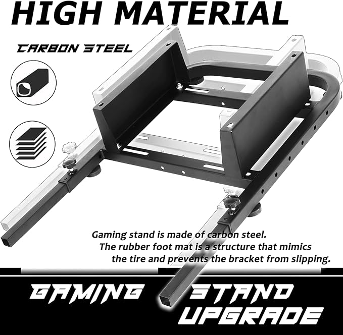 Anman Racing Simulator Cockpit Black Seat/Flight Sim Game Chair Matching Bottom Support Bracket,Seat Belt Drilling/Include Standard seat Double Lock Sliding Module,Support for DIY