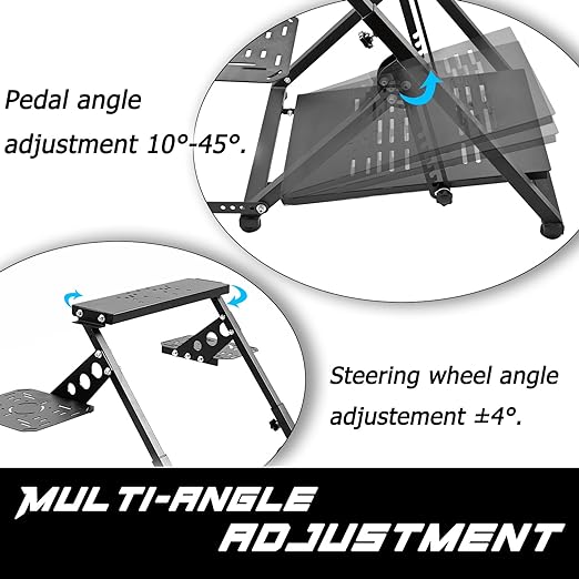 Anman Foldable Flight Simulation Cockpit 3.0 with Fixed Slot Fit for Logitech,Thrustmaster HOTAS Warthog,Fanatec,Electronics Adjustable Fight Sim Mount Pedals, Steering Wheel Not Included