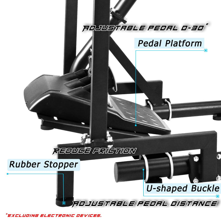 Anman G25 Racing Sim Simulator Cockpit with Red Seat Equipped with Monitor TV Stand fit for Thrustmaster T300RS,Fanatec,Logitech G27 G29 G920 G923,PS5 Handbrake Wheel Shifter Pedals NOT Included