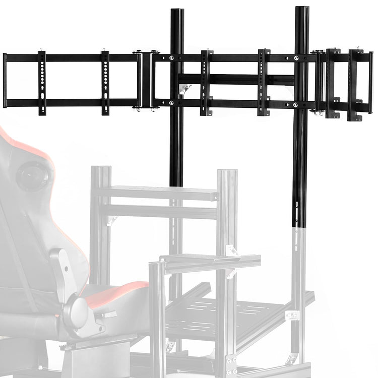 Anman Racing Simulator Cockpit Monitor Stand Fit for Logitech/Thrustmaster/Fanatec G29/G923/T248 Only Suitable Aluminum Racing Cockpit Without Wheel,Pedal