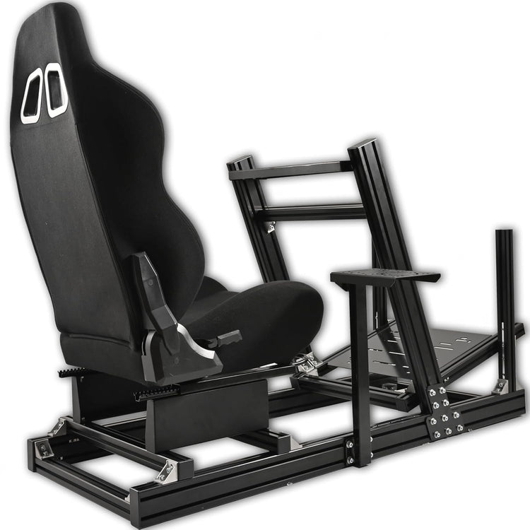Anman Rock-Firm Racing Simulator Cockpit with Black Seat