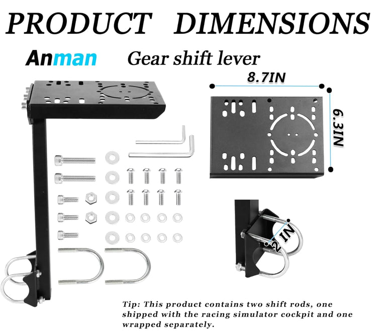 Anman G25 Full Motion Racing Simulator Cockpit Race Seat Equipped with Display Stand Fit for Logitech/Thrustmaster/Fanatec G25 G27 G29 G920 G923 T300RS,Not Included Wheel,Shifter & Pedals