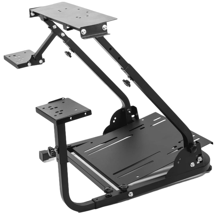 Anman racing simulator cockpit Steering Wheel Stand with Double Gear Shifter Mount Fits Logitech G25 G27 G29 G920 G923,Foldable Gaming Cockpit Stand Support PC XBOX,without Pedal and Steering Wheel