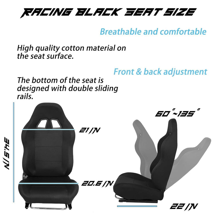 Anman Aluminum Profile Racing Simulation Cockpit Direct Drive Motor, Including TV Stand and Black Seat, with Good Adjustability, Suitable for Logitech, Fanatec, MOZA. No Electronic Devices Included