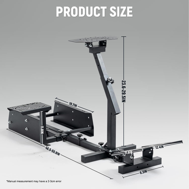 Anman Streamlined Racing Sim Simulator Cockpit fit for Logitech/Thrustmaster/Fanatec g25, g27,g923,g27,T80,T248x,T300RS,TX|Adjustable Pro Gearshift Lever Wheel Stand,Seat&Electronics Not Included