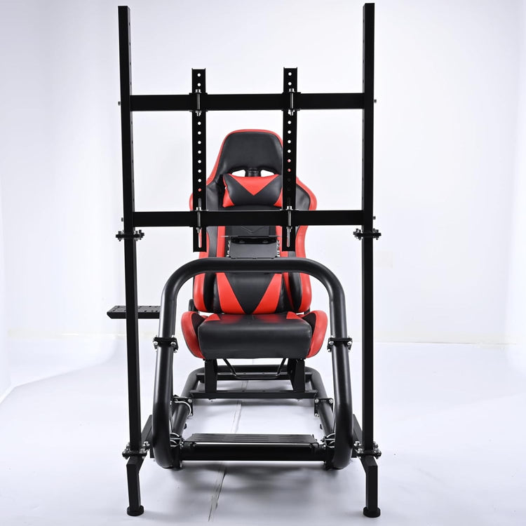 Anman G25 Full Motion Racing Simulator Cockpit Race Seat Equipped with Display Stand Fit for Logitech/Thrustmaster/Fanatec G25 G27 G29 G920 G923 T300RS,Not Included Wheel,Shifter & Pedals