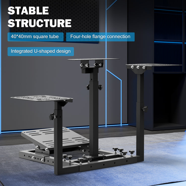 Anman Pro Flight Sim Stand Racing Wheel Frame Dual-Purpose Fit for Logitech Shifter Joystick Pedals,For Thrustmaster HOTAS Warthog, Only Include Flight Joystick Stand and Three Sizes Shift Lever Panels