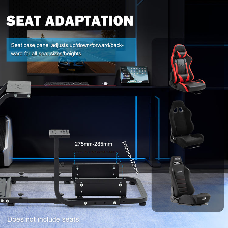 Anman Racing Simulator Cockpit, Mountable Monitor Stand, Fit for Logitech G27 G29 G920/Fanatec/Thrustmaster T500RS T300RS, Adjustable Driving Simulator, Not Include Steering Wheel, Pedals, Handbrake, Seat and Monitor