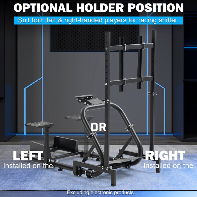 Anman Pro Adjustable Driving Racing Simulator Cockpit with Single-screen Monitor Mount, Fit for Logitech G29 G920 G923/Thrustmaster T300RS/Moza R3 R5, Wheel, Pedals, Seat and Monitor Not Included