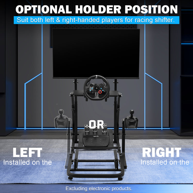 Anman Racing Simulator Cockpit With Monitor Stand, Fit for Logitech G27 G29 G920/for PXN/for Thrustmaster T500RS T300RS, Adjustable Driving Simulator, Not Include Steering Wheel, Pedals, Handbrake, Seat and Monitor
