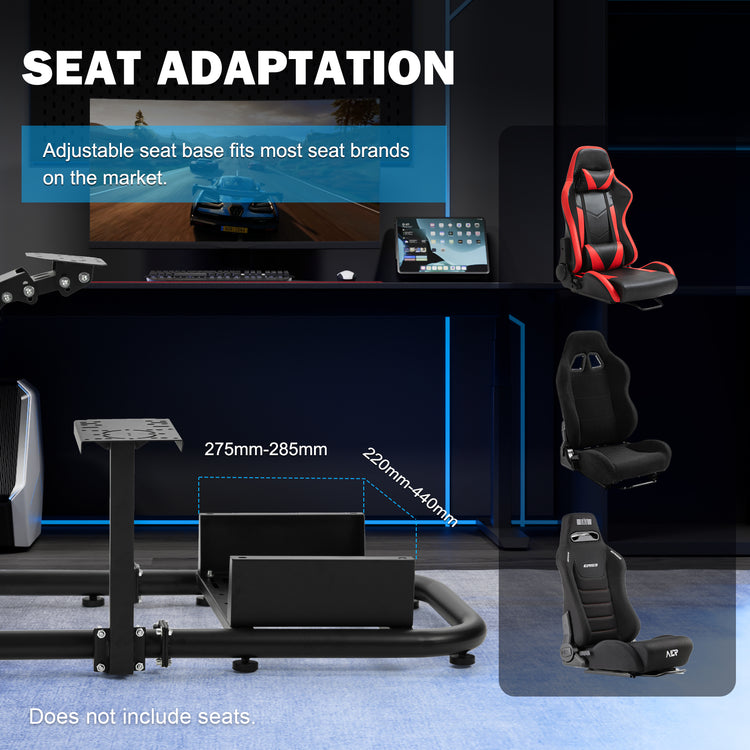 Anman Pro Adjustable Driving Racing Simulator Cockpit, Fit for Logitech G29 G920 G923/Thrustmaster T300RS/Moza R3 R5, Wheel, Pedals, Seat and Monitor Mount Not Included