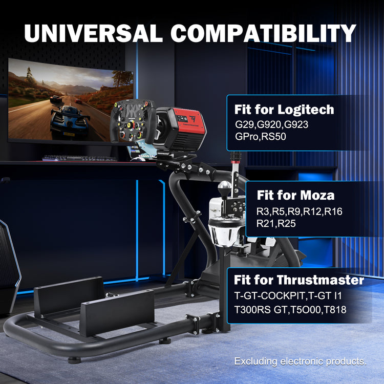 Anman Pro Adjustable Driving Racing Simulator Cockpit, Fit for Logitech G29 G920 G923/Thrustmaster T300RS/Moza R3 R5, Wheel, Pedals, Seat and Monitor Mount Not Included