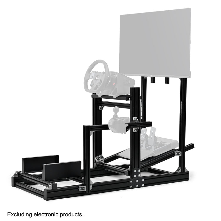 Anman Sim Racing Cockpit 8040 Aluminium Profile Racing Stand with Monitor Stand, Fit for Using Direct Drive Steering Wheel GPRO CSLDD T818 Driving Simulator Cockpit Not Include Steering Wheel,Pedals,Handbrake