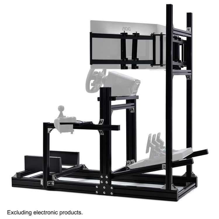Anman Sim Racing Cockpit 8040 Aluminium Profile Racing Stand with Triple Monitor Stand, Fit for Using Direct Drive Steering Wheel GPRO CSLDD T818 Driving Simulator Cockpit Not Include Steering Wheel,Pedals,Handbrake