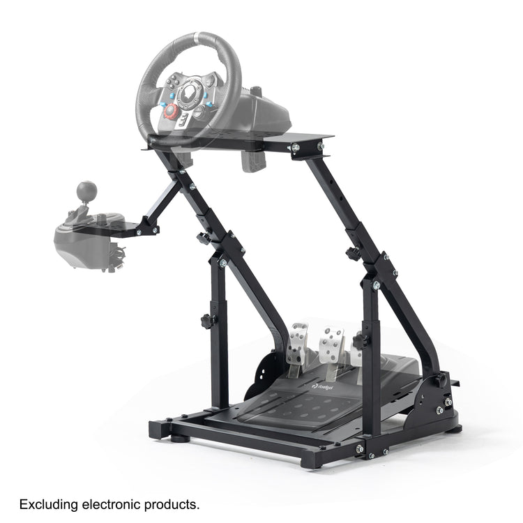 Anman Strengthen Stability Racing Wheel Stand Fit for Logitech G27 G29 G920 G923, for Thrustmaster T150 T248 T300 TMX, for Fanatec, Upgrade Steering Shifter Mount Cockpit, Wheel Shifter Pedals NOT Included