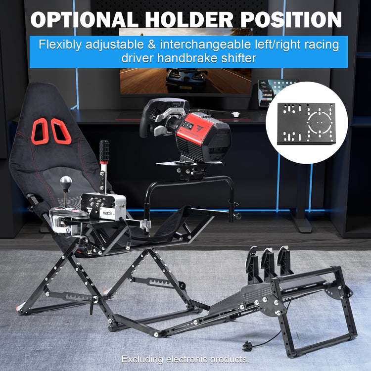 Anman Foldable Racing Simulator Cockpit Mount—Supports Direct-Drive Systems, Fully Adjustable X-frame Mount, Compatible with Logitech G29/G920/G923/G PRO, Fit forThrustmaster T248/T300, for Fanatec