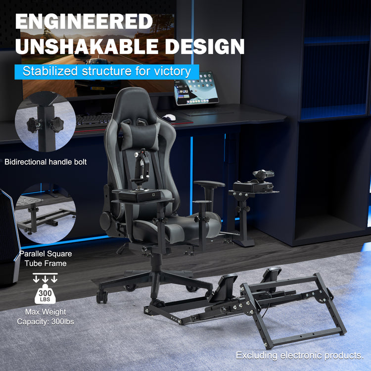 Anman X56 Flight Simulator Cockpit with Pedal Mount Chair Fit for Thrustmaster A10C Hotas Warthog for Logitech X52,Multifunctional Game Chair,Electronics Not Included