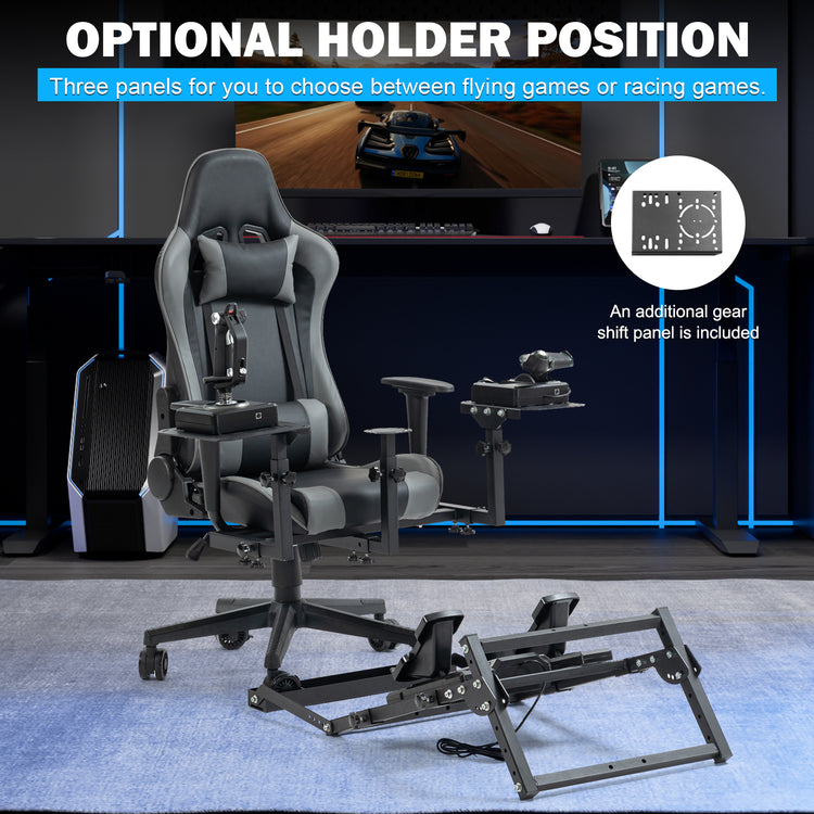 Anman X56 Flight Simulator Cockpit with Pedal Mount Chair Fit for Thrustmaster A10C Hotas Warthog for Logitech X52,Multifunctional Game Chair,Electronics Not Included
