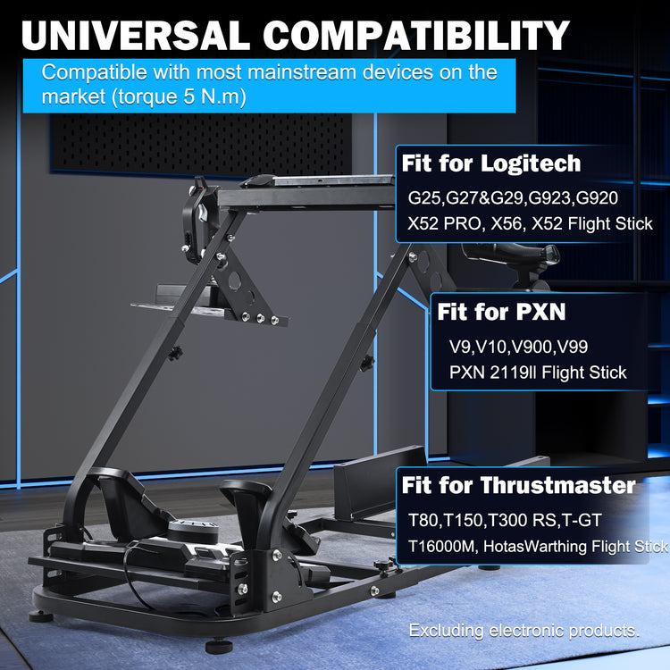 Anman Versatile Flight Sim Stand Pro Fits for Logitech G29 G920 G923 X52 G PRO,for Thrustmaster T16000 T248x T80 T300,Racing Simulator Wheel Mount,Electronics Not Included