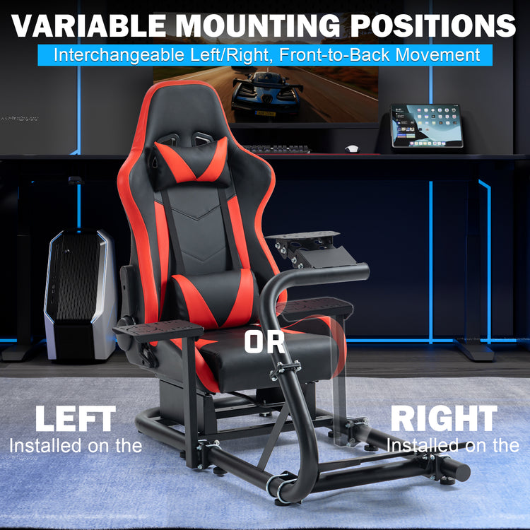 Anman Sim Simulator Cockpit With Red Seat fit for Thrustmaster Logitech G29,G920,G920,T300rs,T150,T248 Round Tube Freedom Upgrade. Wheel ,Shifter ,Pedals NOT Included