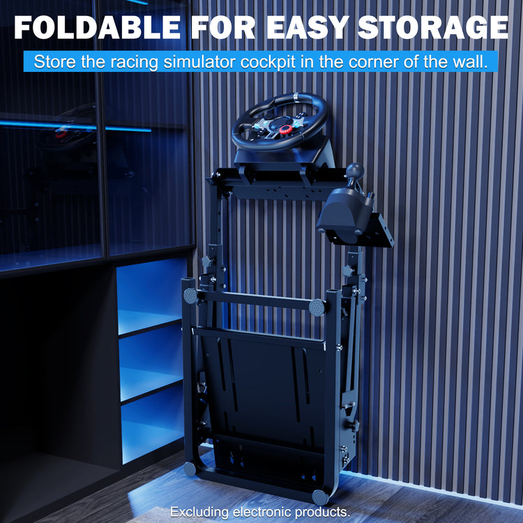 Anman Foldable Racing Wheel Stand Fit for Logitech G27 G29 G920 G923,for Thrustmaster T150 T24 T300 TMX,Upgrade Steering Shifter Pedals Mount,Wheel Shifter Pedals Not Included