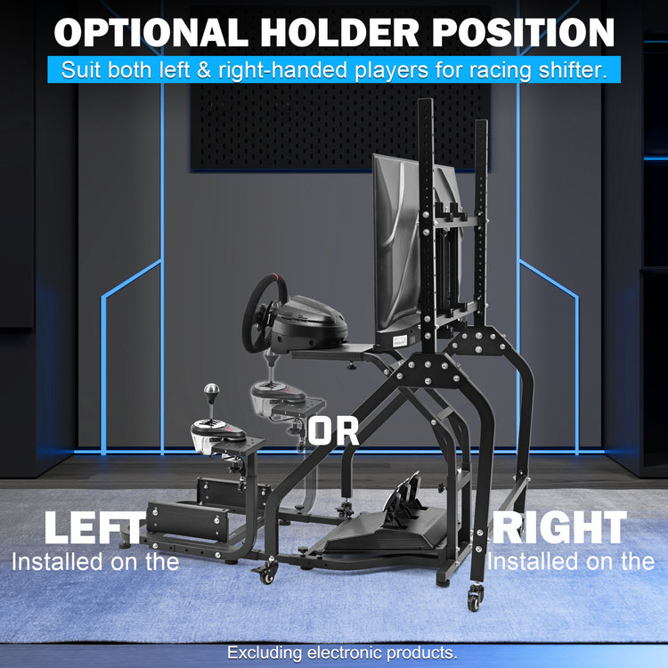 Anman Stand-up Racing Simulator Cockpit with Monitor Mount FIt for Logitech G29 G920 G923,for Thrustmaster T-GT II T80 T150,for PXN V9 V10 V99,Standing Sim Driving Cockpit,Not Include Wheel Shifter Pedal TV