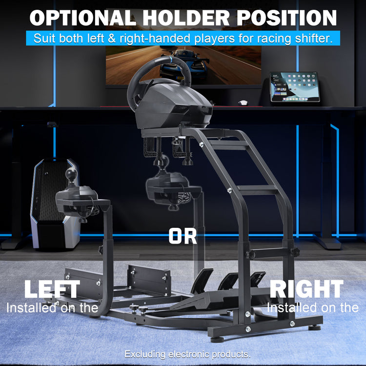 Anman Stand-up Racing Simulator Cockpit FIt for Logitech G29 G920 G923, for Thrustmaster T-GT II T80 T150,for PXN V9 V10 V99, Standing Sim Driving Cockpit, Not Include Wheel Shifter Pedal TV Stand