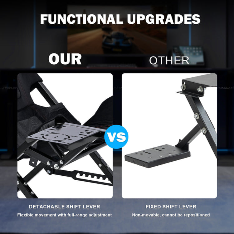 Anman Foldable Racing Simulator Cockpit Mount—Supports Direct-Drive Systems, Fully Adjustable X-frame Mount, Compatible with Logitech G29/G920/G923/G PRO, Fit forThrustmaster T248/T300, for Fanatec